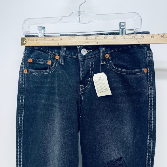 Levi’s Jeans Size 28x32 Women’s noughties Bootcut Distress A Low Rise Blue New - Picture 7 of 16